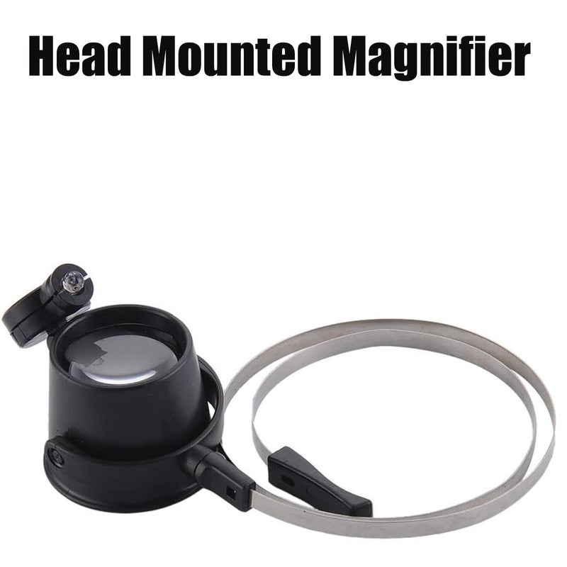 Rongon Hands Magnifying Glass 15X Small Loupe Magnifying Lens with Lights Jewelry Loop Magnifier Illumination Jewelers Eye Loupes for Reading Watch Repair Watchmakers Crafts - Image 2